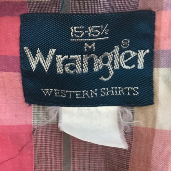 Wrangler Pink Plaid Western Shirt - Large - Picture 6 of 6